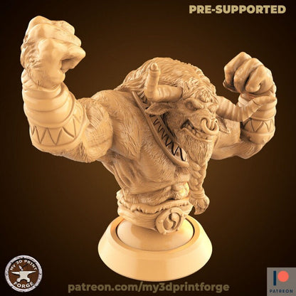 Minotaur Bust - Unpainted Miniature