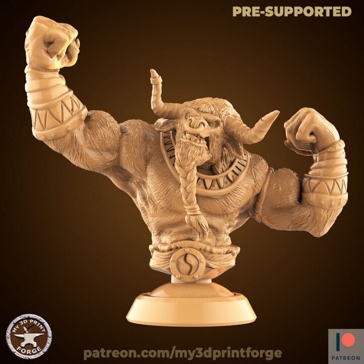 Minotaur Bust - Unpainted Miniature