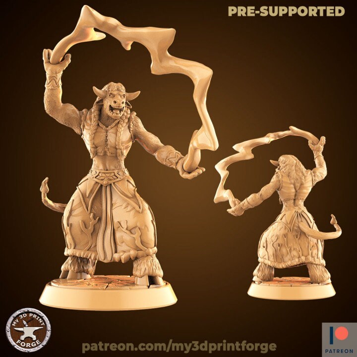 Minotaur Druid - Unpainted Miniature