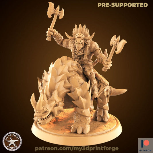 Minotaur Chieftain Mounted - Unpainted Miniature