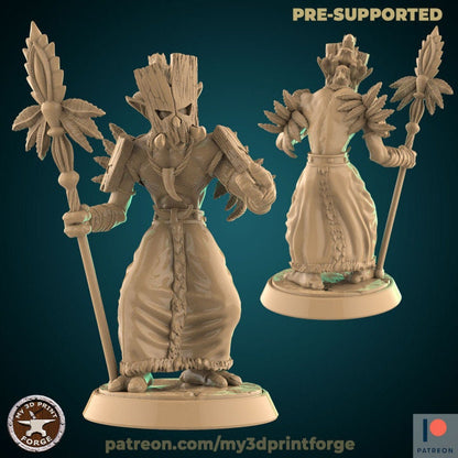 Troll Shaman with Staff - Unpainted Miniature