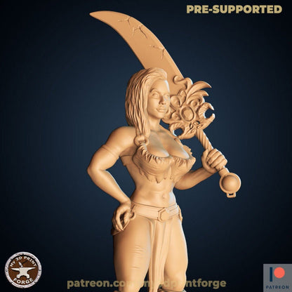 Female Barbarian - Unpainted Miniature