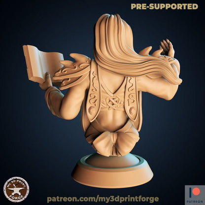 Female Mage Bust - Unpainted Miniature