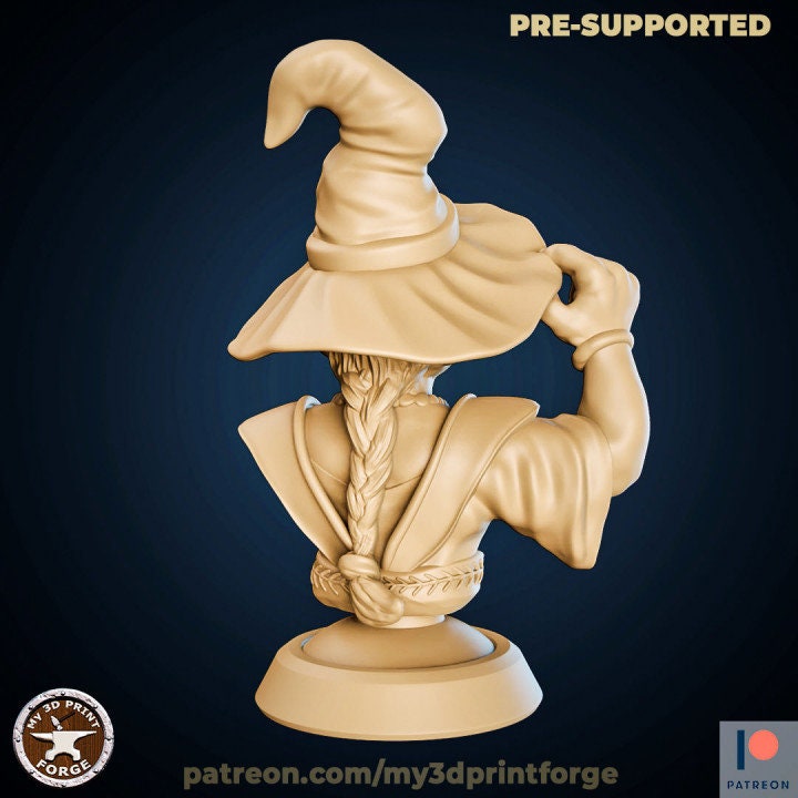 Gnome Mage Bust - Unpainted Miniature