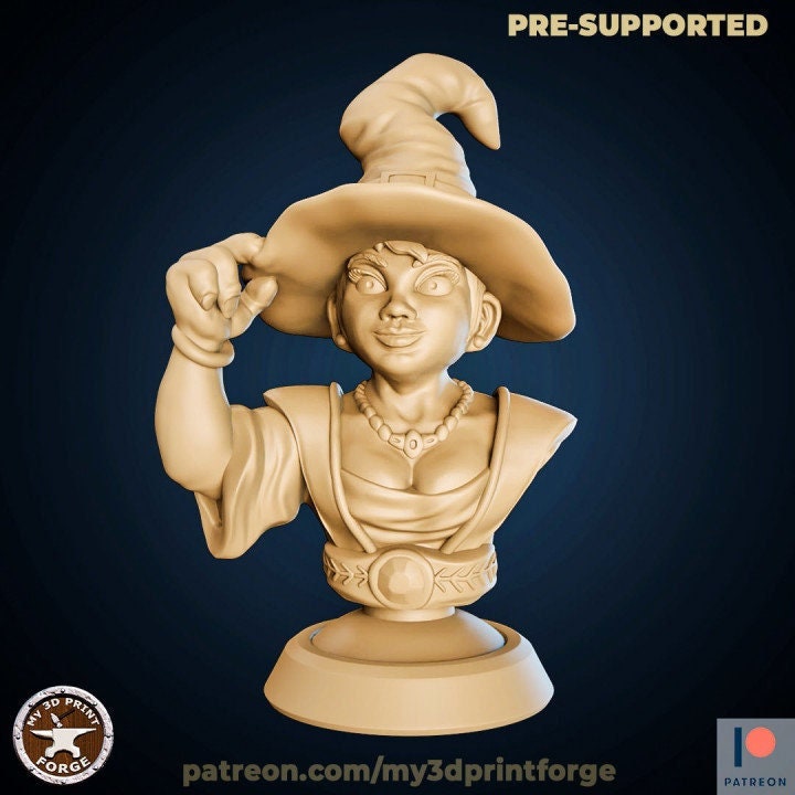 Gnome Mage Bust - Unpainted Miniature