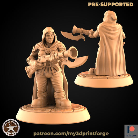 Female Dwarf Hunter - Unpainted Miniature