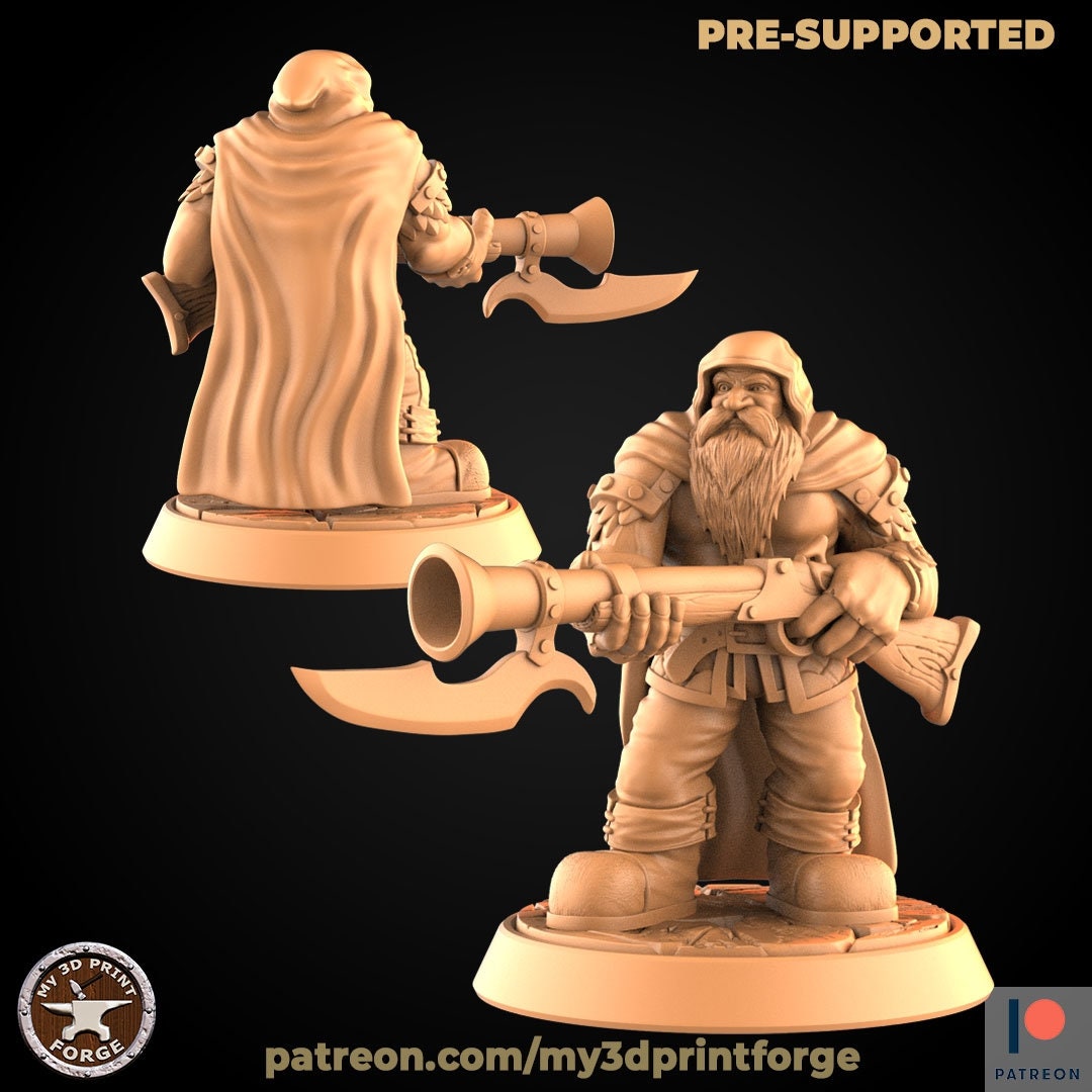 Male Dwarf Hunter - Unpainted Miniature