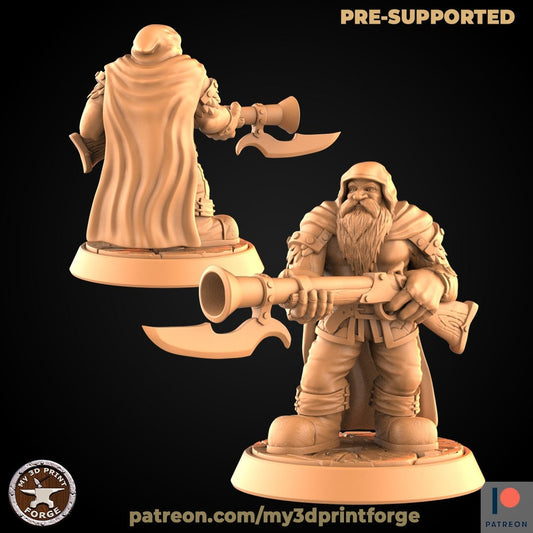 Male Dwarf Hunter - Unpainted Miniature