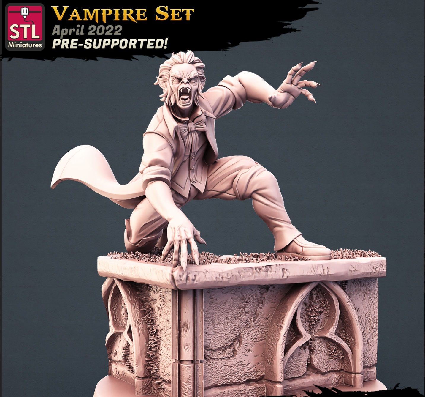 Crouching Vampire - Unpainted Miniature