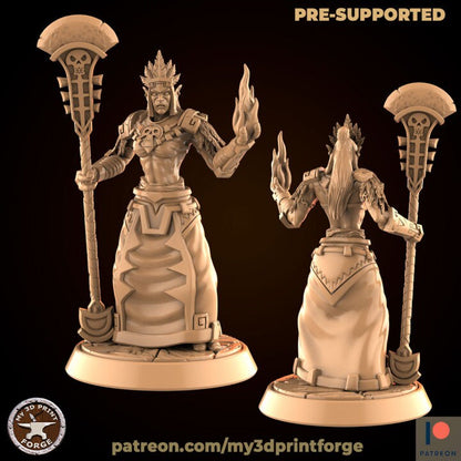 Female Troll Priest - Unpainted Miniature