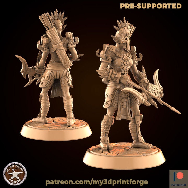 Female Troll Hunter - Unpainted Miniature