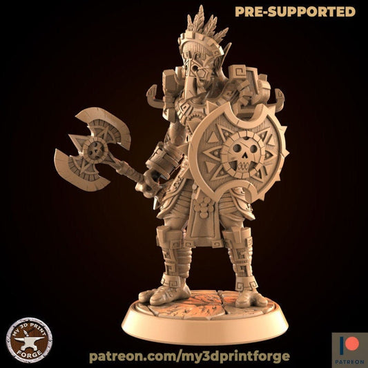 Male Troll Shaman - Unpainted Miniature