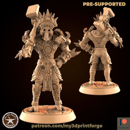 Male Troll Paladin - Unpainted Miniature