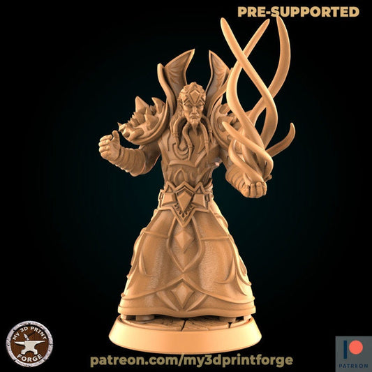 Draenei Mage with Conjuring Spell - Unpainted Miniature