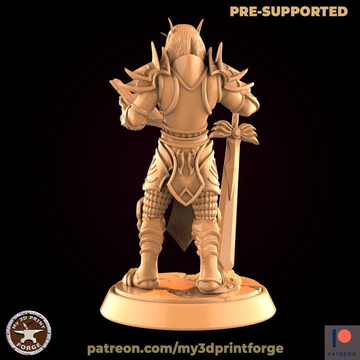 Elf Paladin - Unpainted Miniature