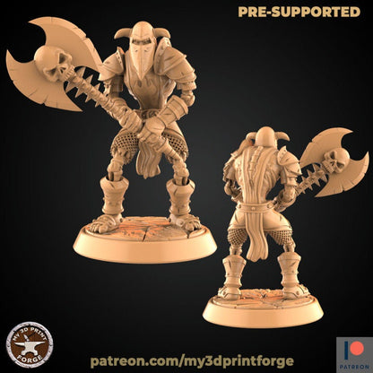 Undead Warrior with Axe - Unpainted Miniature