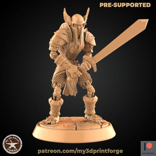 Undead Warrior with Sword - Unpainted Miniature