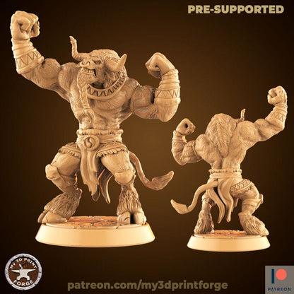 Flexing Minotaur - Unpainted Miniature