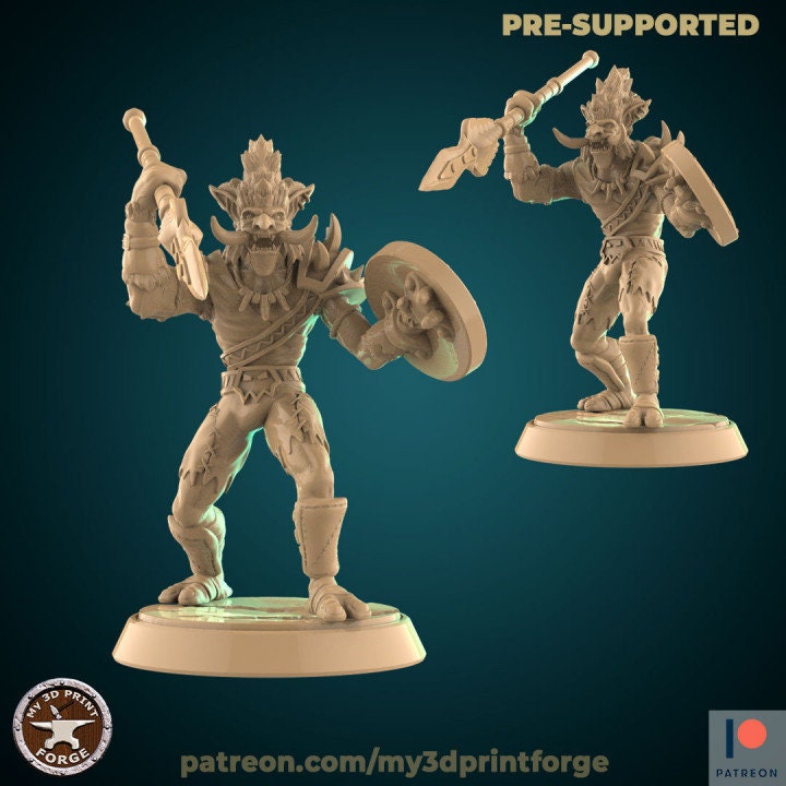 Troll Spearman - Unpainted Miniature