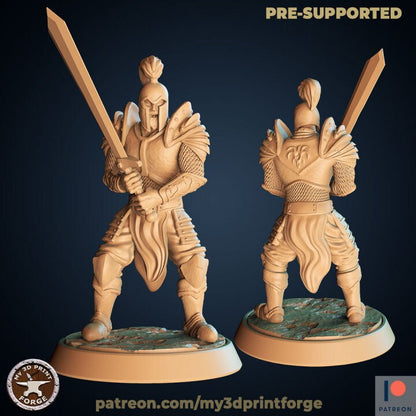 Human Paladin with Great Sword - Unpainted Miniature