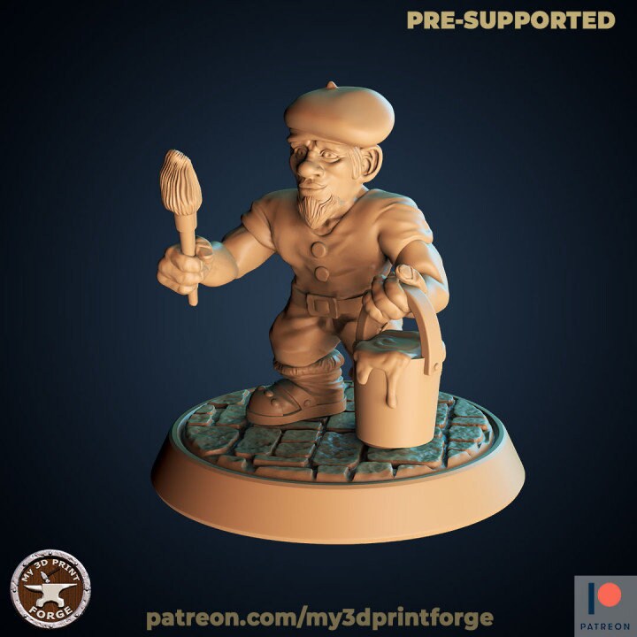 Gnome Painter - Unpainted Miniature