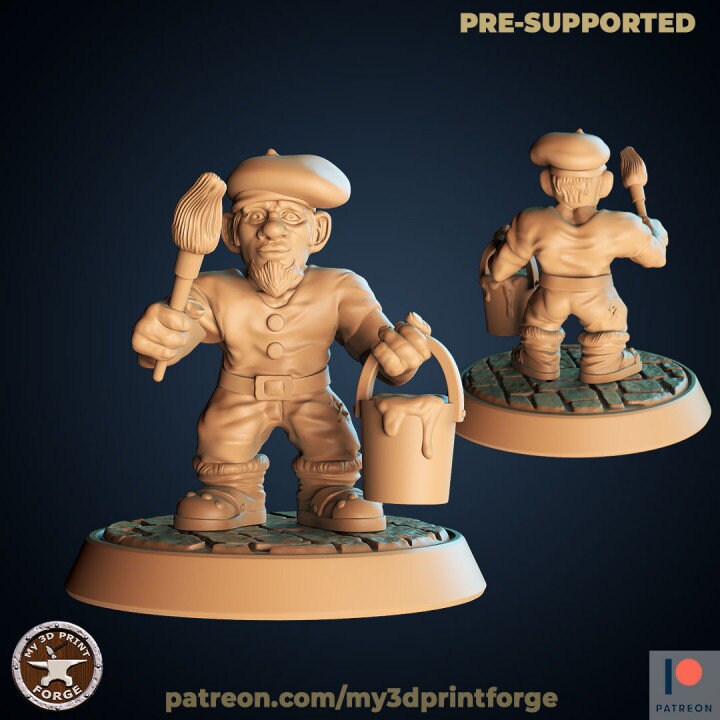 Gnome Painter - Unpainted Miniature