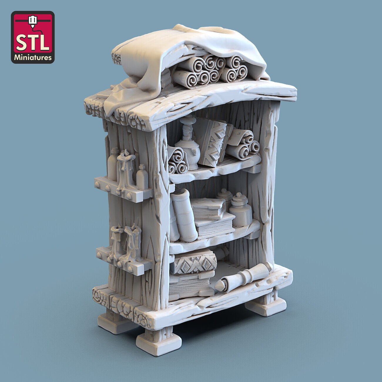 Library Shelf - Unpainted Miniature