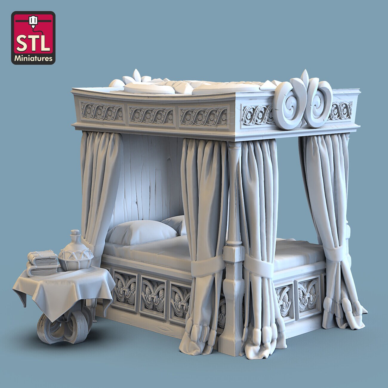 Bed - Unpainted Miniature