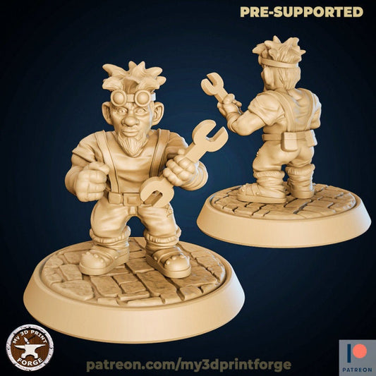 Gnome Mechanic - Unpainted Miniature