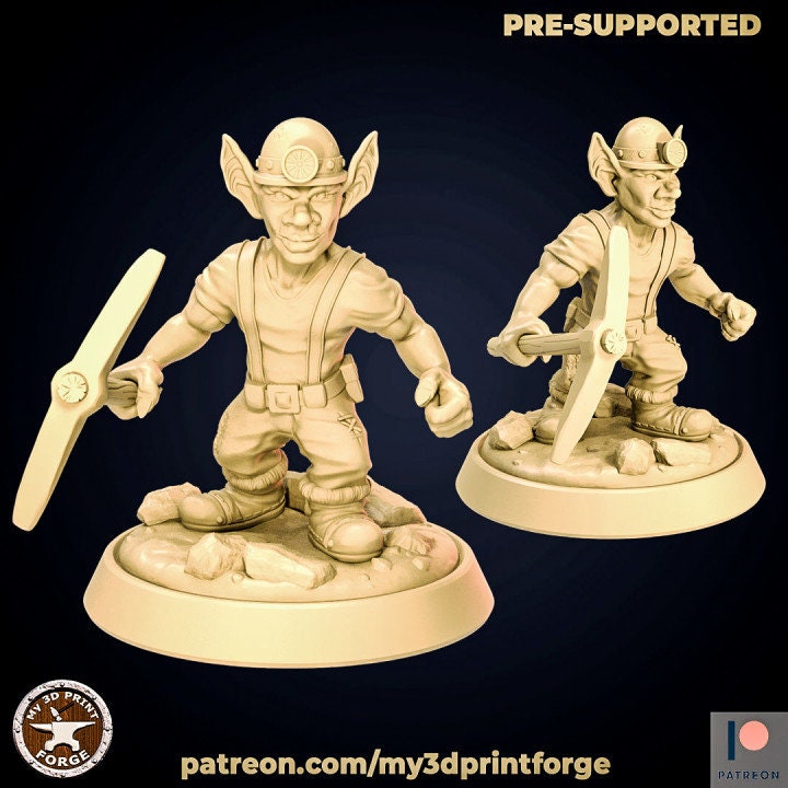 Goblin Miner - Unpainted Miniature