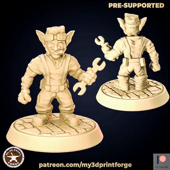 Goblin Mechanic - Unpainted Miniature