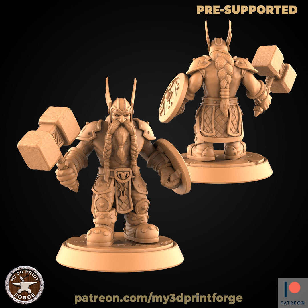 Male Dwarf Footman - Unpainted Miniature