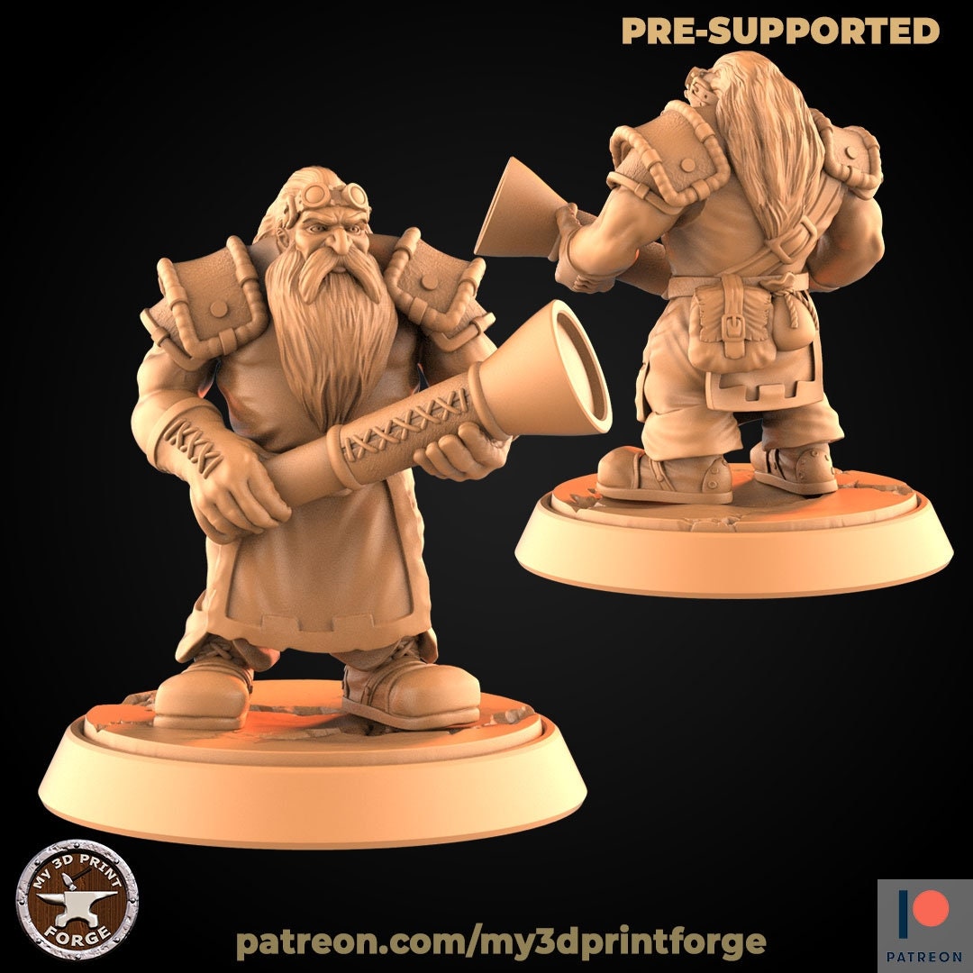 Dwarf with Spyglass - Unpainted Miniature