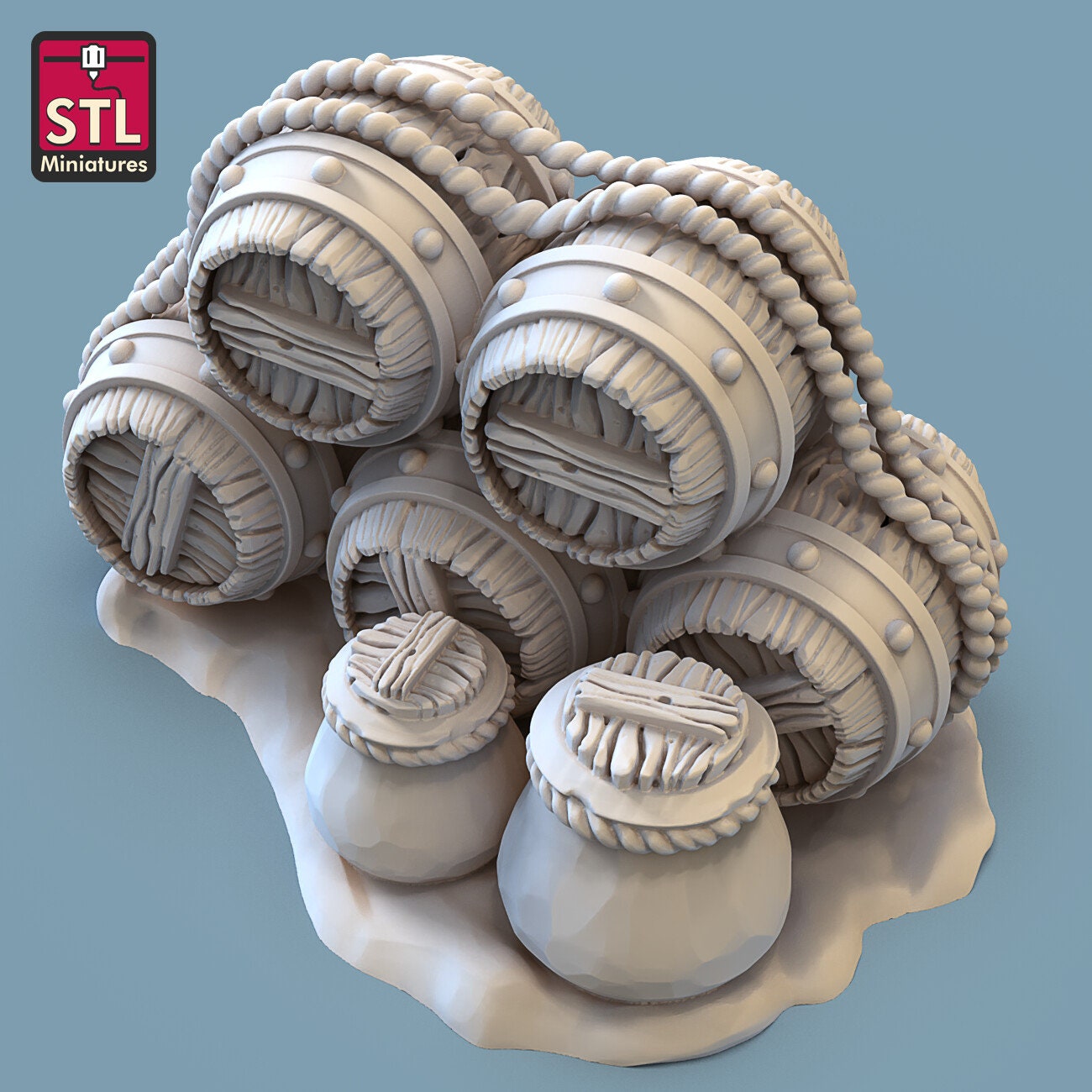 Storeroom Props - 6 Piece Set - Unpainted Miniature