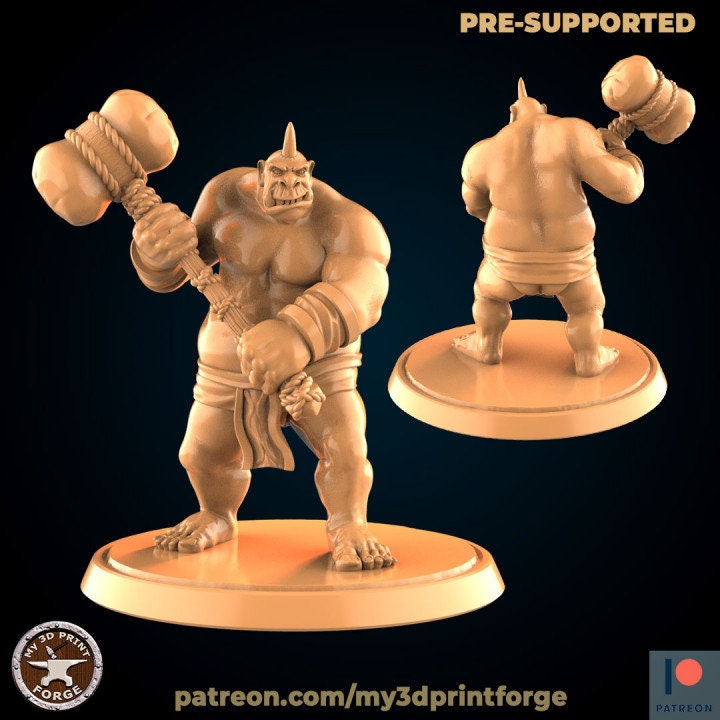 Ogre - Aggressive Pose - Unpainted Miniature