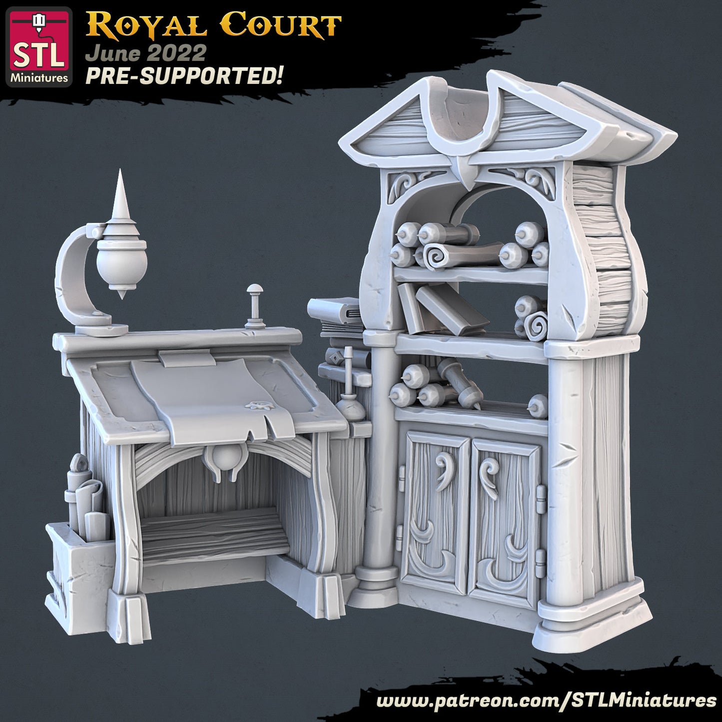 Advisor's Table - Royal Court Set - Unpainted Miniature