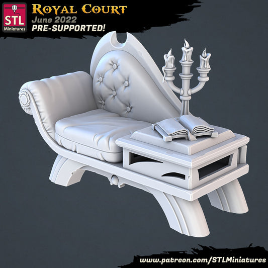 Royal Couch - Royal Court Set - Unpainted Miniature