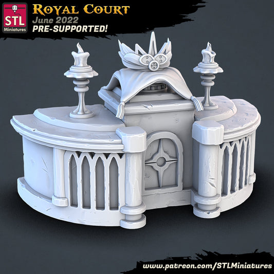 Crown Display Table - Royal Court Set - Unpainted Miniature