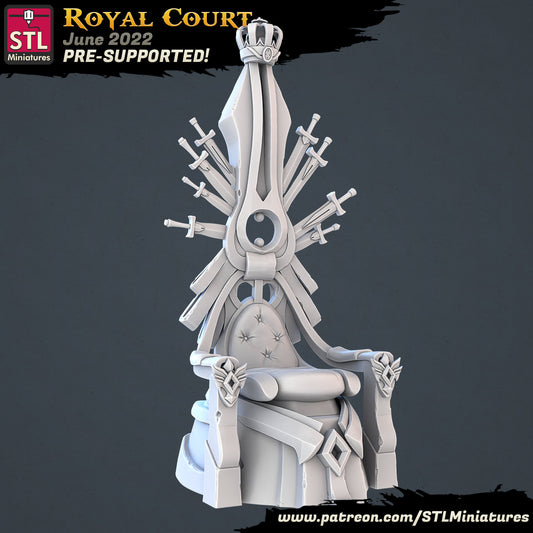 King's Throne - Royal Court Set - Unpainted Miniature