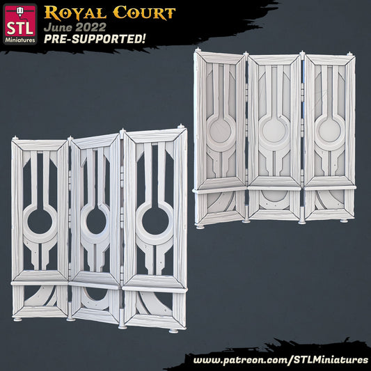 Room Screens - Royal Court Set - Unpainted Miniature