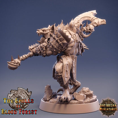 Gnoll Barbarian - Slasherim Howl - Unpainted Miniature