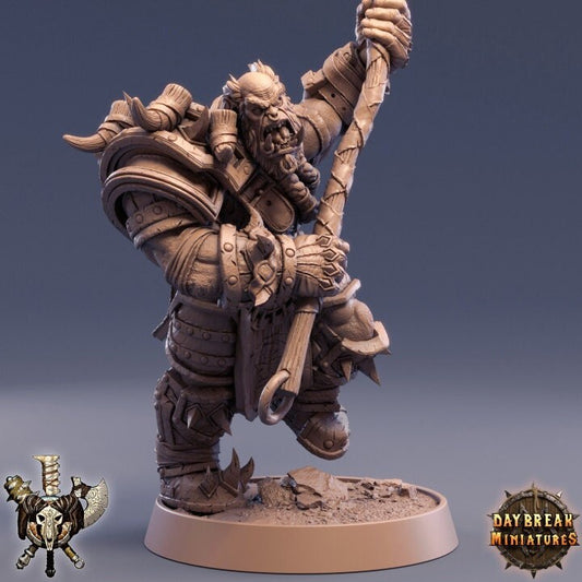 Frogrik the Severer - Orc Barbarian - Unpainted Miniature