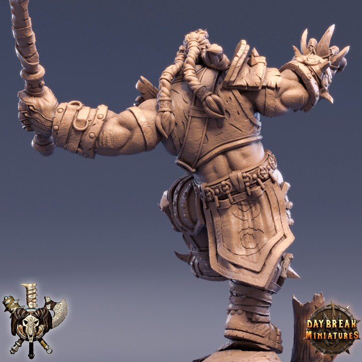 Helgor Haim - Orc Barbarian - Unpainted Miniature