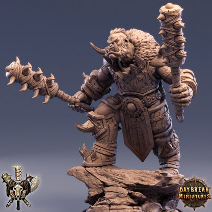 Shaaka Ram - Orc Barbarian - Unpainted Miniature