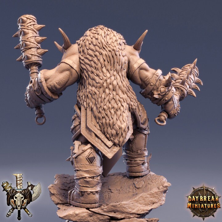 Shaaka Ram - Orc Barbarian - Unpainted Miniature