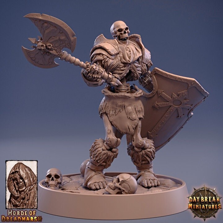 Skeletal Warrior with Axe and Shield