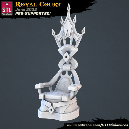 Queen's Throne - Royal Court Set - Unpainted Miniature