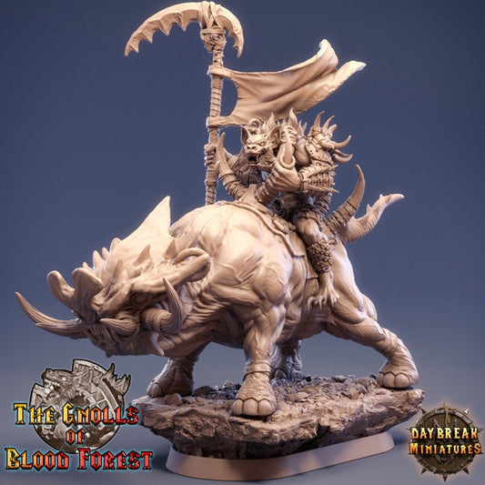 Gnoll Rider with Scythe- Unpainted Miniature