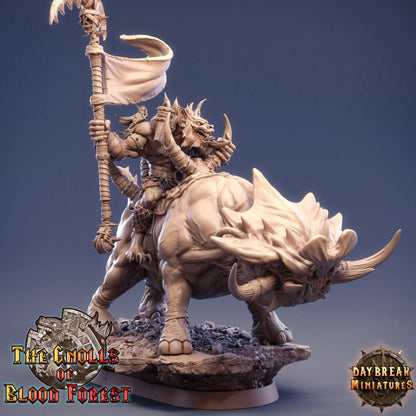 Gnoll Rider with Scythe- Unpainted Miniature