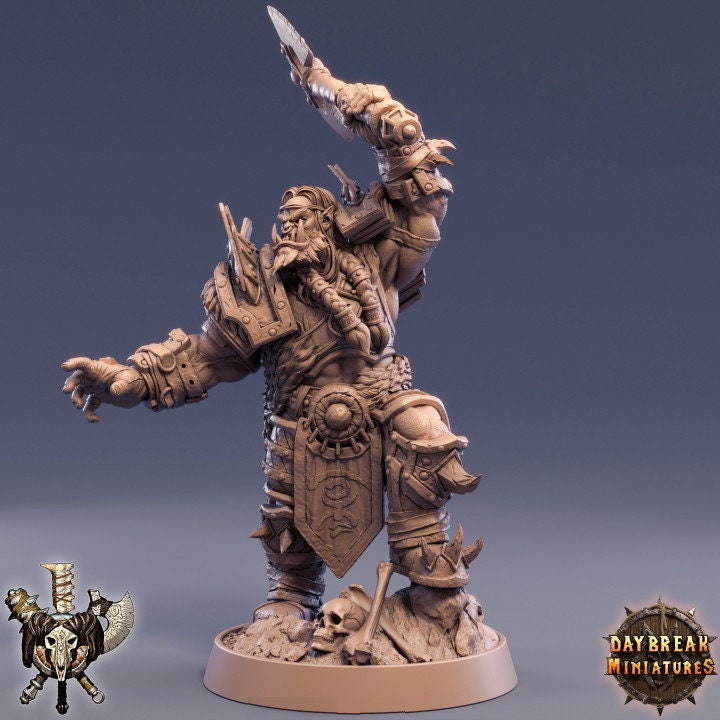 Cutter Cadenza - Orc Barbarian - Unpainted Miniature